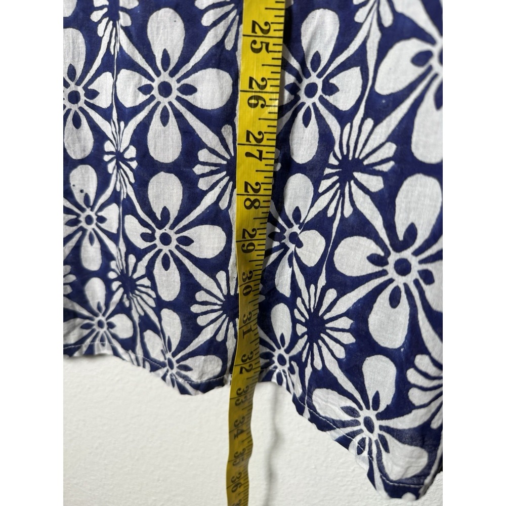Roberta Roller Rabbit Women's V-Neck Printed Tunic Blouse Size S Beachy Resort - Picture 6 of 10